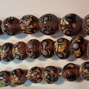 Vintage glass beads for jewelry making